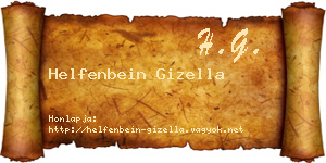Helfenbein Gizella névjegykártya